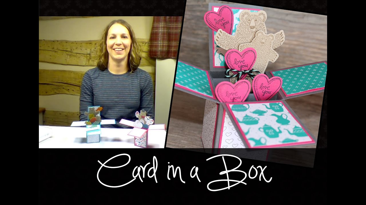 Hug Card Tutorial Bear Hugs Card in a Box Tutorial - YouTube