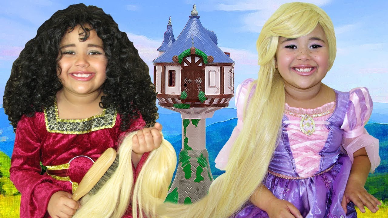 Disney Tangled Rapunzel and Mother Gothel Makeup Halloween Costumes and Toy...