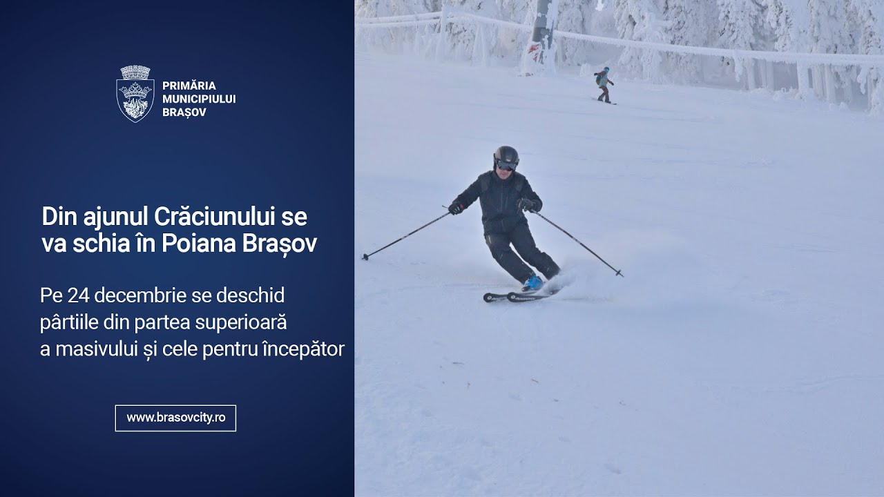Din ajunul Crăciunului se va schia în Poiana Brașov
