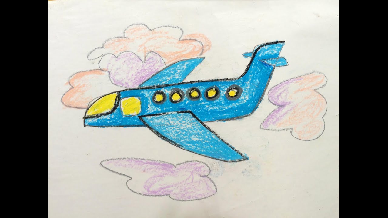 Painting for kids | How to draw plane | Art for kids - YouTube