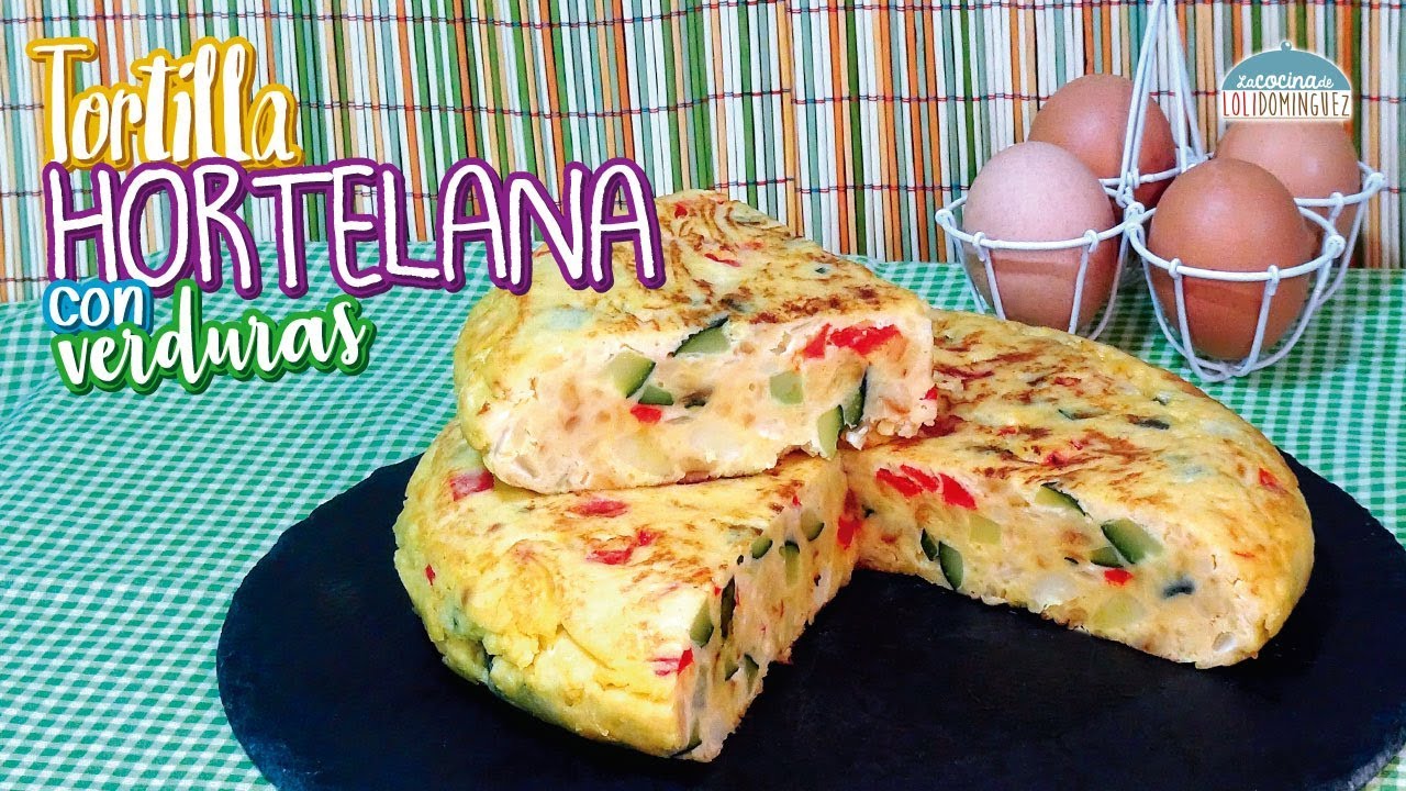 Tortilla con verduras o hortelana de mi abuela (Tortilla Paisana). Loli Domínguez