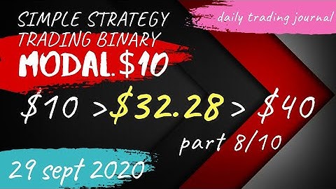 Modal $10 Trading Binary Simple Strategy ($32.28 p.8/10)binary deriv profit konsisten free bot 2909