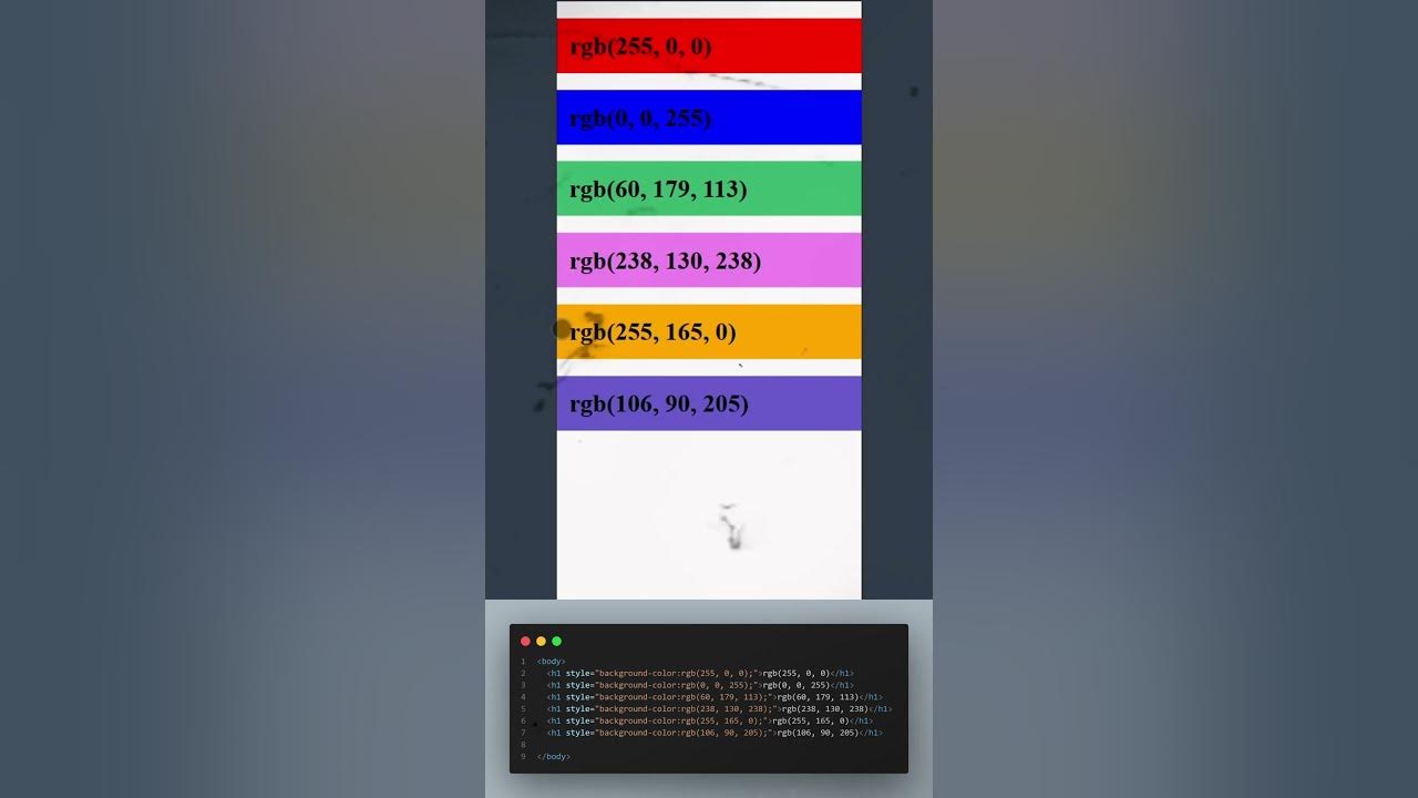 RGB background Color in HTML #coding #html5 #css #rgb - YouTube