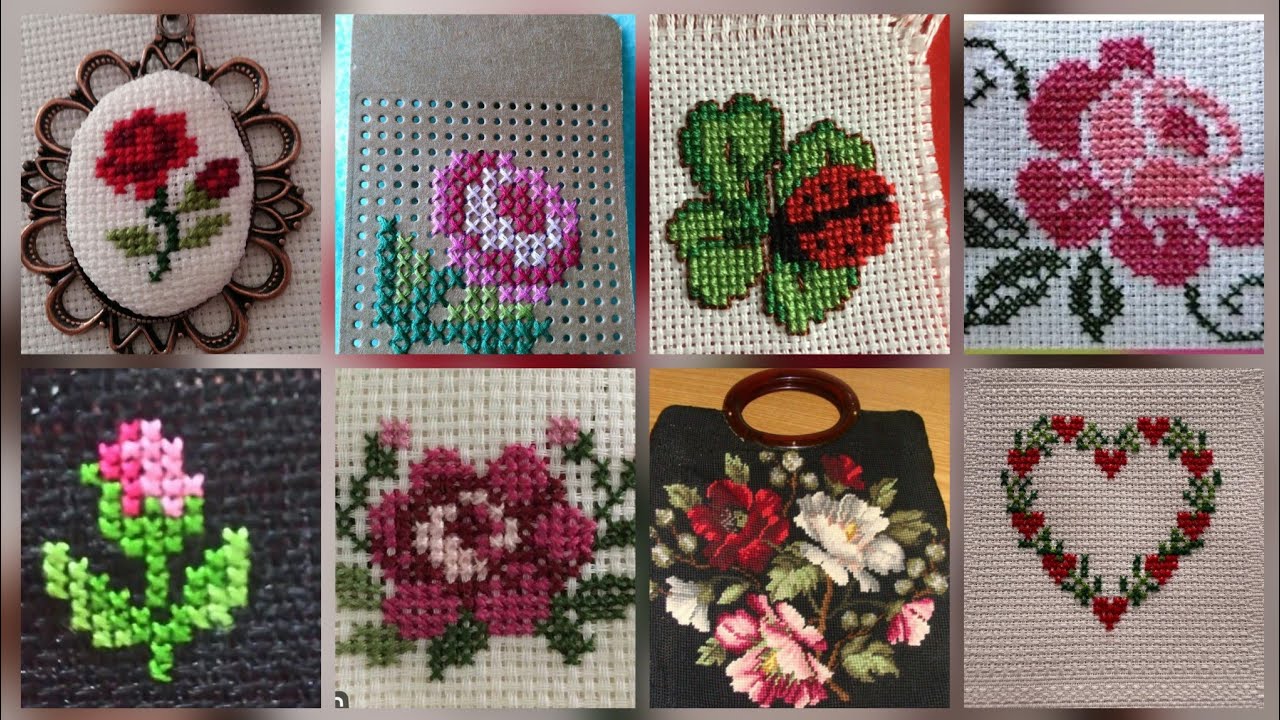 Более 100 потрясающих и элегантных схем для вышивки крестом с цветочными мотивами || Идеи для все...