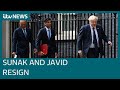 Rishi Sunak and Sajid Javid resign from government in protest at Boris Johnson | ITV News