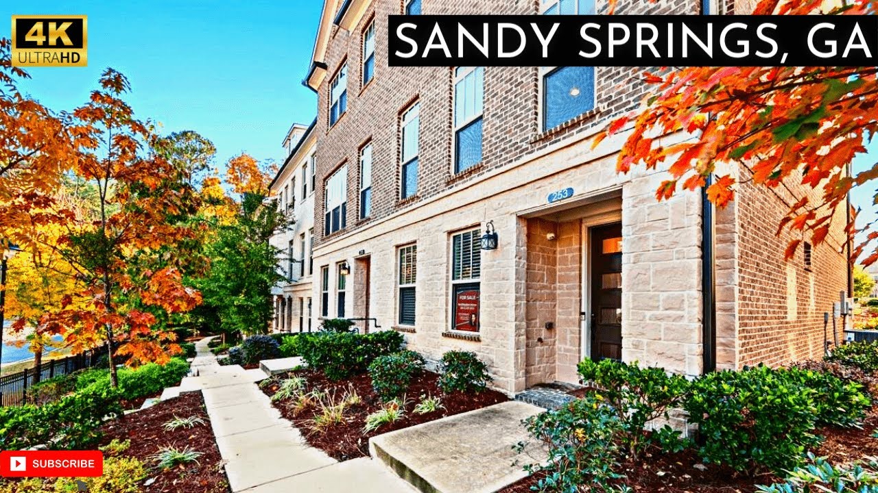 EXQUISITE Townhouse for Sale in Sandy Springs GA 3 Beds HUGE End Unit