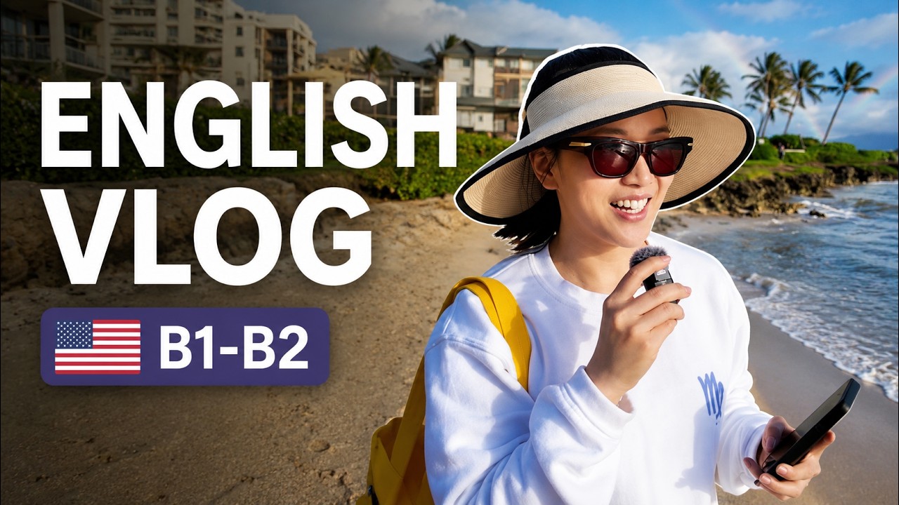 Walking on the Beach in Hawaii (Slow English) | Comprehensible Input