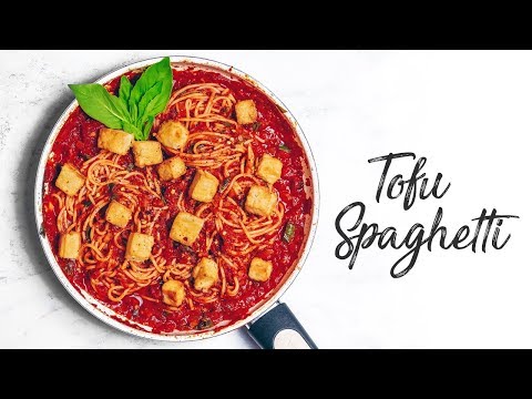 Tofu Tomato Spaghetti (Vegan & Gluten-free)