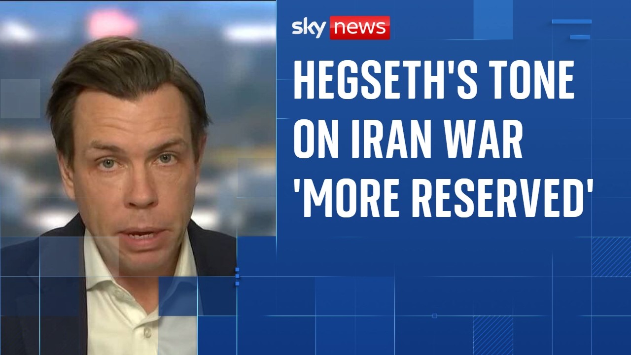 Analysis: US 'secretary of war' appeared 'less bullish' at briefing on day 11 of conflict