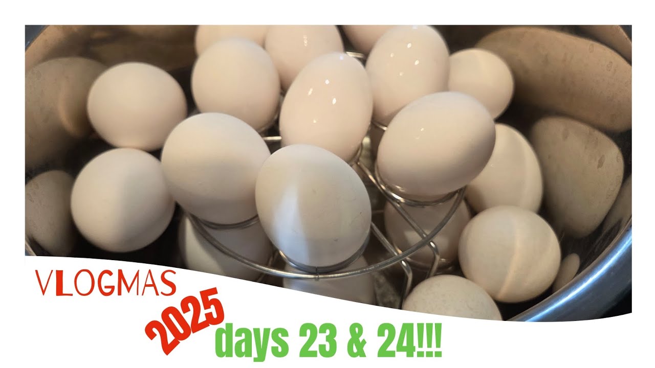 Vlogmas days 23 & 24: cheesecake, eggs, and my Xmas eve cast on!