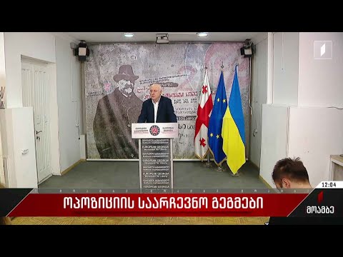 ოპოზიციის საარჩევნო გეგმები