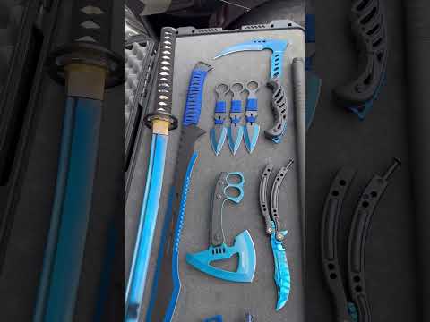 Do You LIKE THIS BLUE Mega Knife Set! 