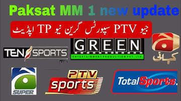 Paksat MM1 38.2E green entertainment – PTV Sports & Geo Network New Tp update Today