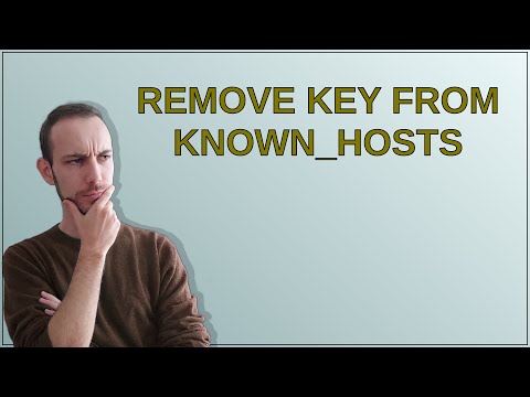 Remove key from known_hosts