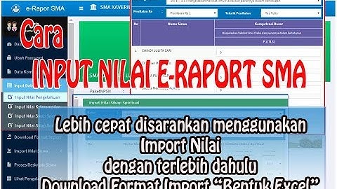 INPUT NILAI E-RAPORT K13