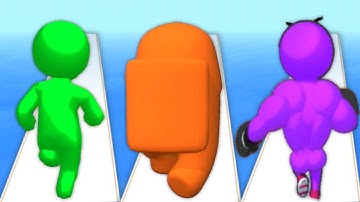 COLOR RACE 3D vs SPRINT GIANT vs LEVEL UP RUNNER - Triple Game