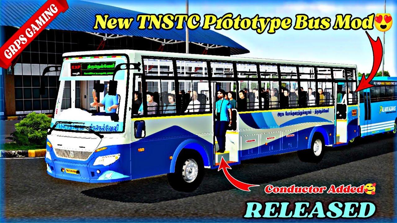 🎀🎀New TNSTC Prototype Bus Mod😍||Conductor And Passengers Added🥰||Bus ...