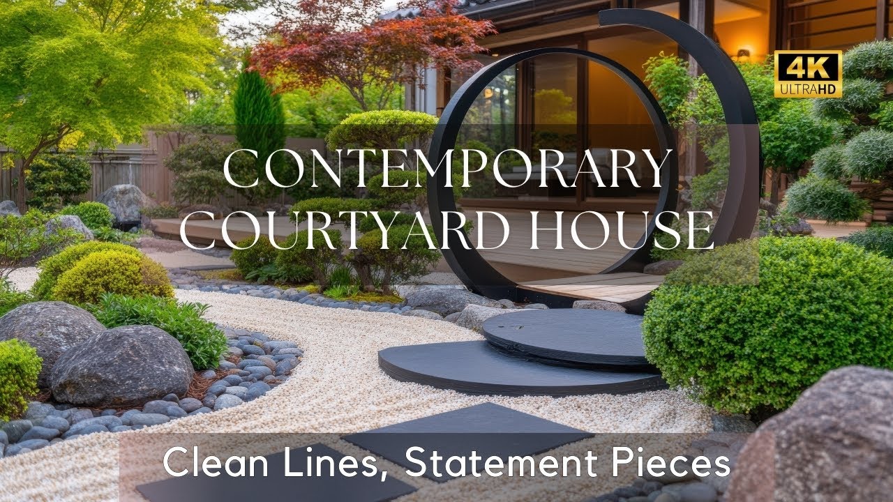 Современный дизайн дома во дворе: чистые линии, выразительные детали и элегантная атмосфера