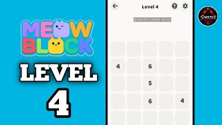 Meow Block Level 4 Walkthrough Solution