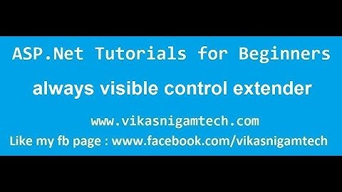 always visible control extender ajax example | asp.net tutorials