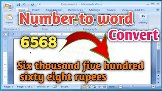 convert number to words in MS WORD । How to Convert Number to Words In MS Word ।