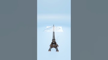Cloth Simulation Eiffel Tower 0 vs 16k Faces