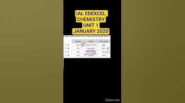 IAS/IAL EDEXCEL CHEMISTRY UNIT 1JANUARY 2020