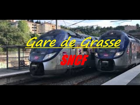 Partie film: quelques trains à la gare de Grasse