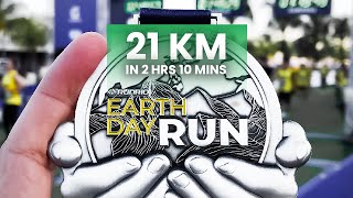 Breaking Limits: Earth Day Run 2024 | 21 KM in 2 Hours and 10 Mins