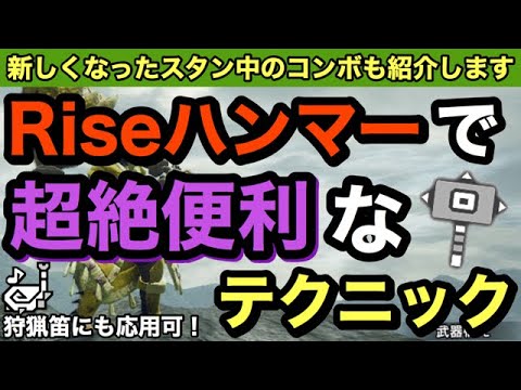 【MHRise】TAでも必須級のハンマー上級テクニック紹介します! 狩猟笛にも応用できます【モンハンライズ体験版】
