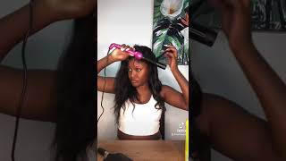 💡Tips: Section your hair, Brush, Got2be glue Hairspray and Curl away from your face 🔁