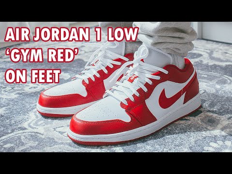 Jordan - AIR JORDAN 1 LOW 'GYM RED/GYM RED-WHITE' - VegNonVeg