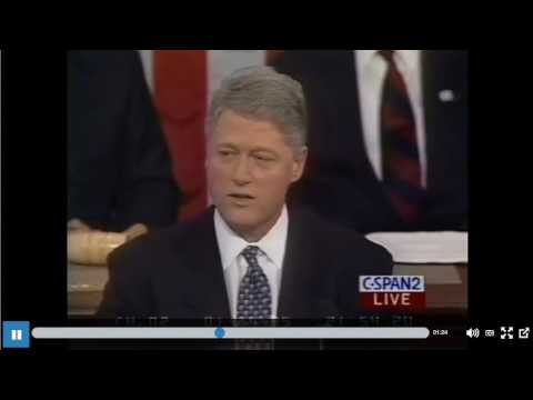 Bill Clinton 1995 State of the Union immigration comments