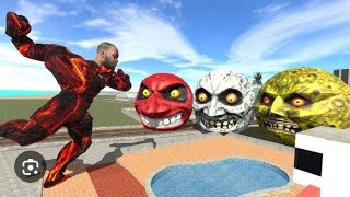 FRANKLIN BECOME LAVA MONSTER TO KILL 3 GIANT MONSTER DEVIL GHOST MOON IN INDIAN BIKE DRIVING 3D