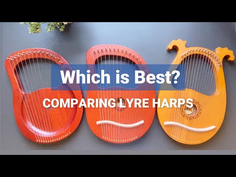 Comparing 16 String LYRE HARPS. Which is BEST? | Solid Body? Hollow? Deer? Sound Hole? (Aklot Lyres)