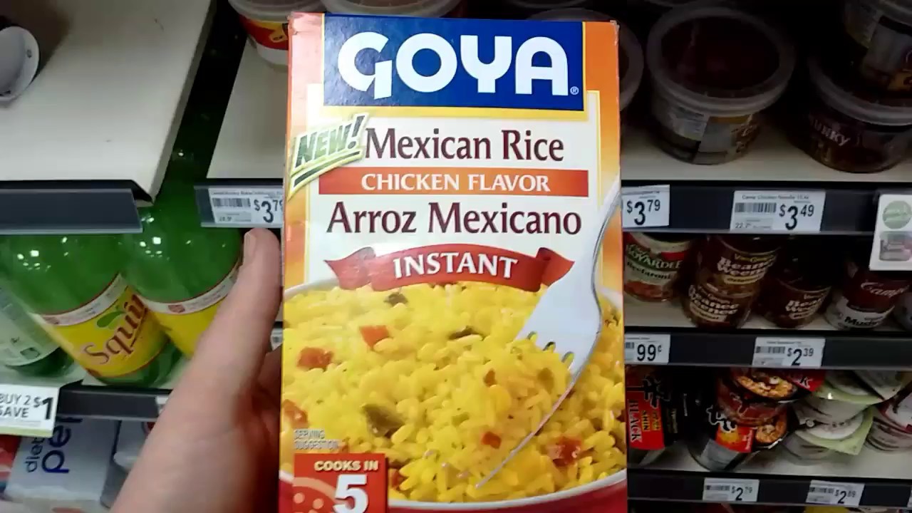 Mexican rice, Chicken flavor "Goya" YouTube