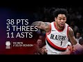 Anfernee simons 38 pts 5 threes 11 asts vs nets 2324 season