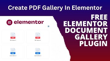 Gratis Elementor Document Gallery Plugin | Hoe maak je een PDF-galerij in Elementor?