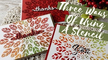 Three Ways Of Using a STENCIL - Distress Inks, Texture Paste & Nuvo Glimmer Paste