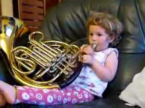 Amy Playing the French Horn