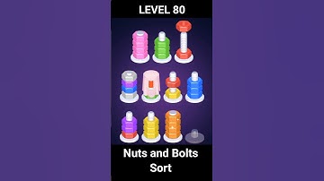 Nuts and Bolts Sort | Level 80 | #shorts #nutsandbolts #nutssort