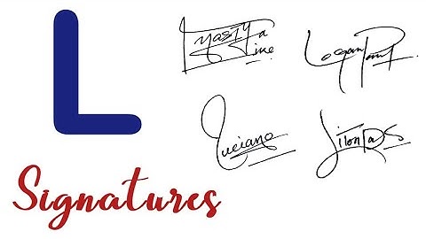 L signatures  | L signature styles | L name signatures | signature ideas for letter l