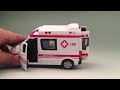 136 scale ambulance metal car model pull back