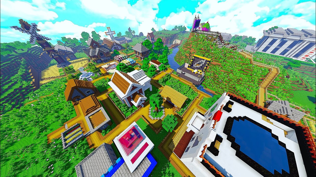 Mapa del pueblo de karmaland 4 para minecraft java 1 12 2 1 14 4 y 1 