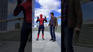 Spider-Man surprised Wolverine🤣@ilyaarteWOW #shorts