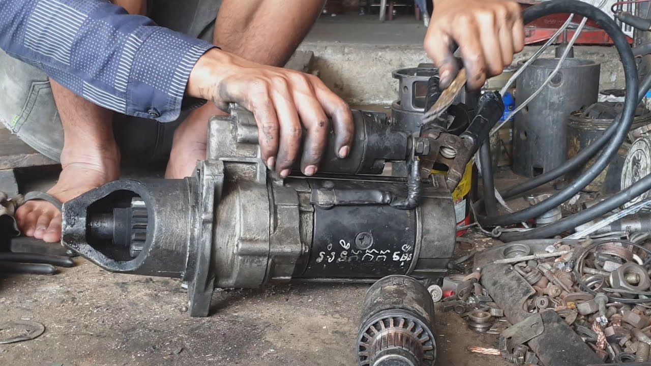 Hyundai Starter Motor 24 Volt Repair , Change Armatures Truck YouTube