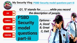 PSBD Security model questions part-iii TSTI exam questions My Security Vlog