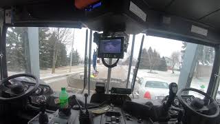 Inside the cab of a sanitation engineer