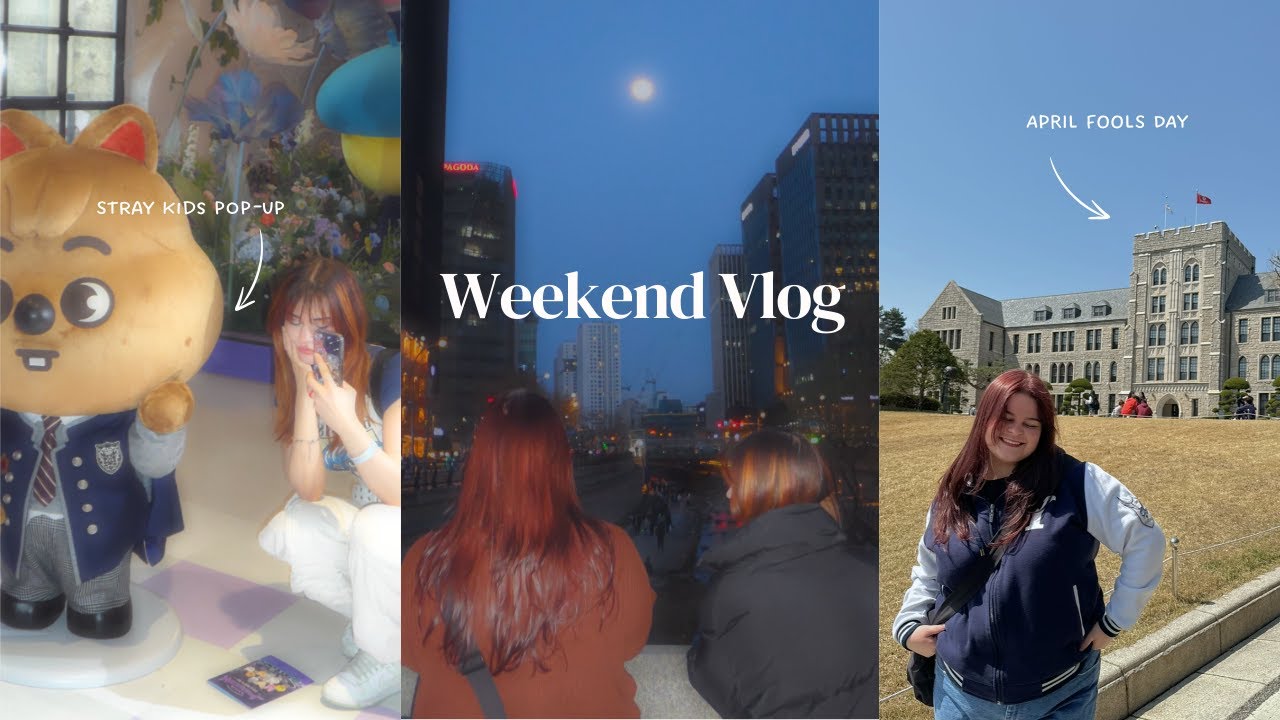 ⭒⋆ seoul weekend vlog 𝜗𝜚˚⋆ [stray kids pop up DDP bead market april fools day] YouTube