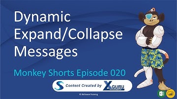Dynamic Expand Collapse Messages in Excel - Monkey Shorts Episode 020